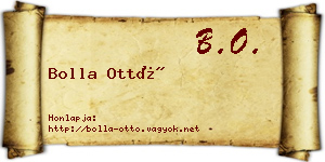 Bolla Ottó névjegykártya